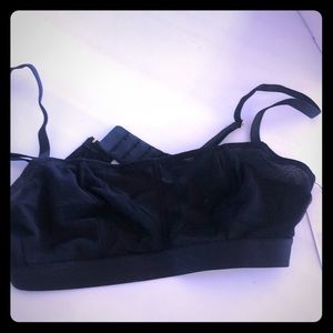 NWT black mess bralette medium Lively